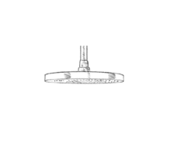 MURO TUA Głowica prysznicowa 250 mm Chrom M1.BA2.M.CR