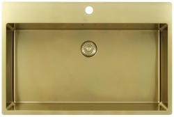 Pure.Sink Exclusivo Złota duża umywalka 75 x 40 cm Tapwing z otworem na baterię PEX7540T-60