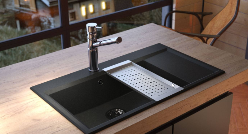 Massimo Akcesoria Wkładka czarna matowa 183 x 430 x 19 mm