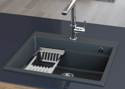 Massimo Akcesoria Taca czarna matowa 366 x 176 x 63 mm