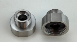 Pure.Sink Złączka przejściowa ze stali nierdzewnej o wymiarach zewnętrznych 3/8 (męska) do wymiarów wewnętrznych 1/2 (żeńska) Zestaw 2 sztuk PS3812-00