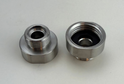 Pure.Sink Złączka przejściowa ze stali nierdzewnej o wymiarach zewnętrznych 3/8 (męska) do wymiarów wewnętrznych 1/2 (żeńska) Zestaw 2 sztuk PS3812-00