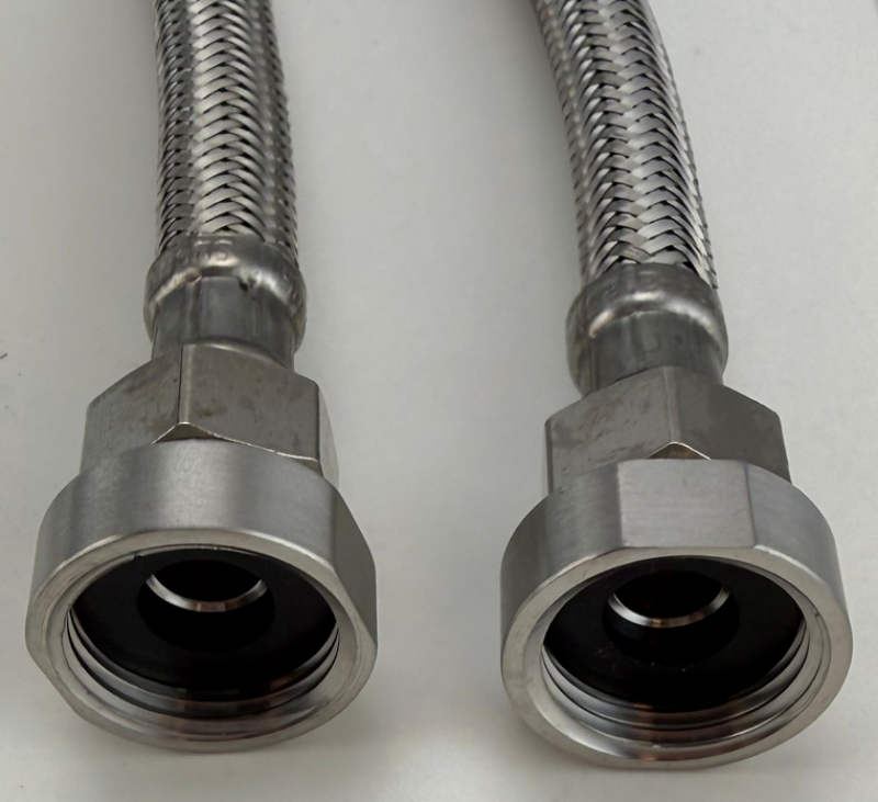 Pure.Sink Złączka przejściowa ze stali nierdzewnej o wymiarach zewnętrznych 3/8 (męska) do wymiarów wewnętrznych 1/2 (żeńska) Zestaw 2 sztuk PS3812-00