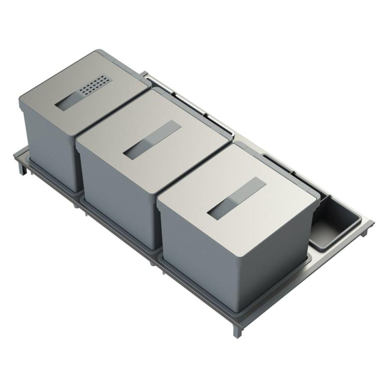 Indux Sort System na śmieci 3-krotny Obsługa ręczna do szuflad wysuwanych 1208972320