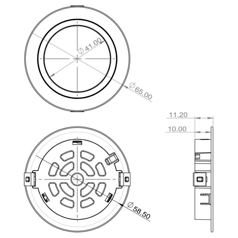 Indux Luma mała kuchnia do zabudowy LED Spot Czarny 1208972322