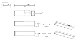 Indux Nivo Kuchnia LED Spot 3 W z centralnym przełącznikiem Wygląd aluminiowy 1208972333