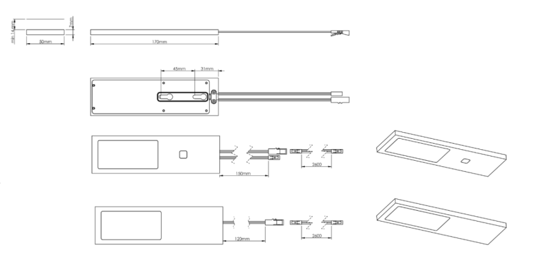 Indux Solin Zestaw oświetlenia kuchennego Multi Tone LED, 3 reflektory punktowe x 3,6 W, miedź 1208972349
