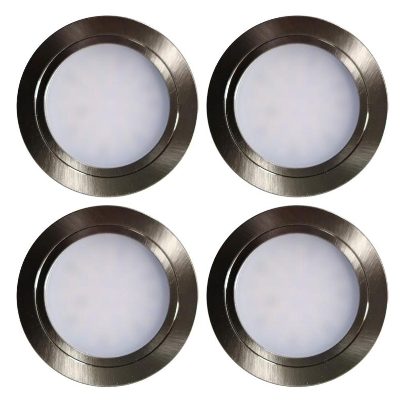 Indux Luma Mały zestaw kuchenny LED Spot Set 4 reflektory z sterownikiem LED, wygląd stali nierdzewnej 1208972373