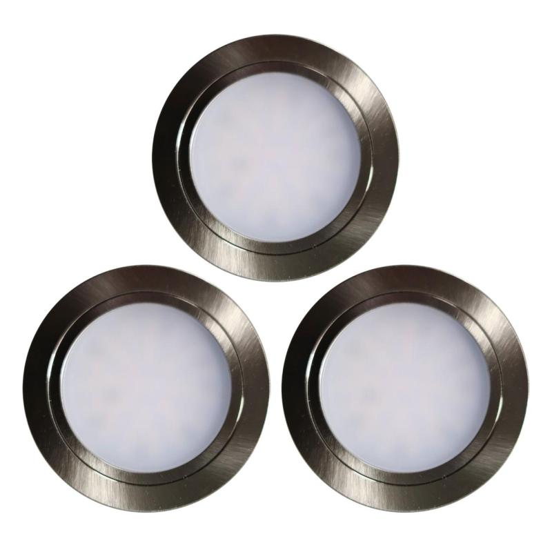 Indux Luma zabudowa kuchni Multi Tone LED Set 3 reflektory w wyglądzie stali nierdzewnej 1208972401