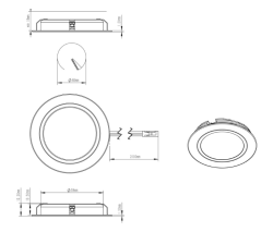 Indux Luma zabudowa kuchni Multi Tone LED Set 4 reflektory białe 1208972410