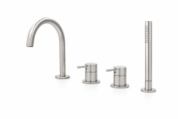 MURO TUA Wbudowana bateria wannowa z okrągłą wylewką i wyciąganą słuchawką prysznicową, chrom 1208972441