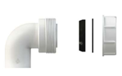 Pure.Sink Zestaw kolankowy syfonu brytyjskiego z nakrętką i uszczelkami 40 mm WSTSUK-32