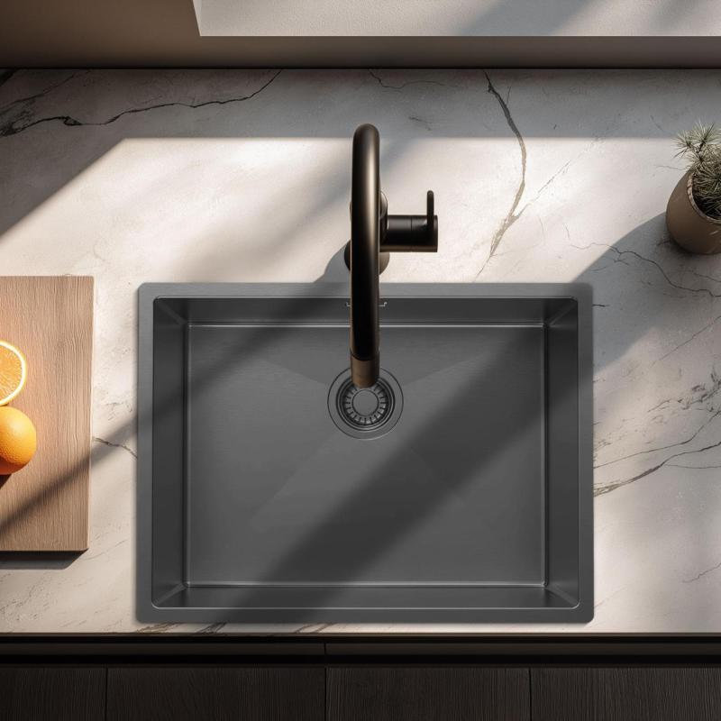 Pure.Sink Luxion Zlewozmywak z brązu 55 x 40 cm, montaż podblatowy 1208972455