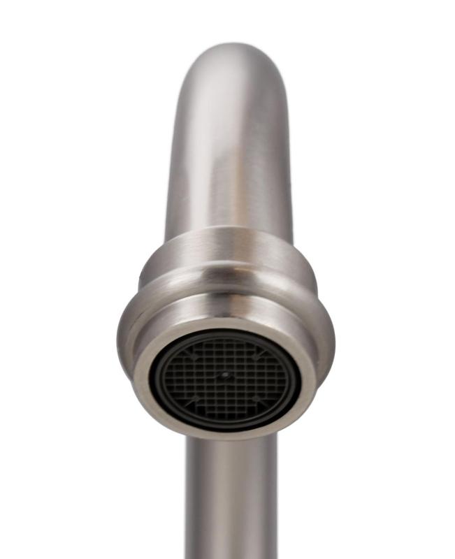 Aquanello Heritage Manor Klasyczna kuchnia Nostalgiczny most Bateria kuchenna ze stali nierdzewnej z białą rączką i okrągłą wylewką NB-4001-HA