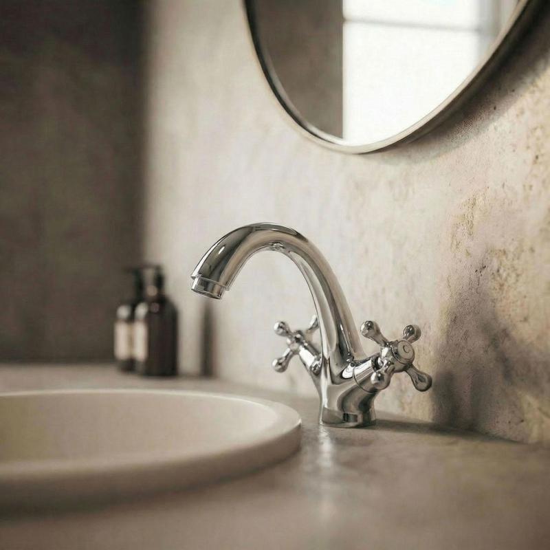 Aquanello Heritage Ascot Klasyczna, nostalgiczna bateria umywalkowa chromowana CR-4101-HA