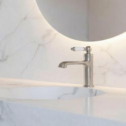 Aquanello Heritage Manor Klasyczna, nostalgiczna bateria umywalkowa ze stali nierdzewnej NB-1001-HM