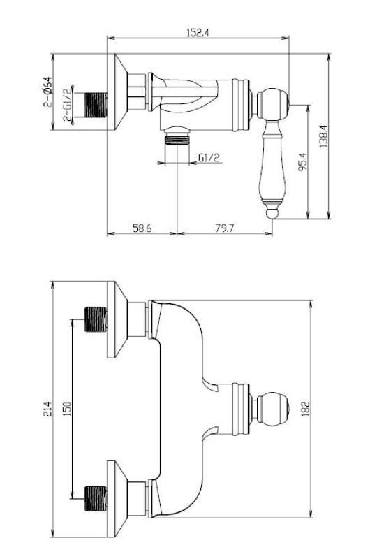 Aquanello Heritage Manor Klasyczna bateria prysznicowa chromowana CR-2001-HM
