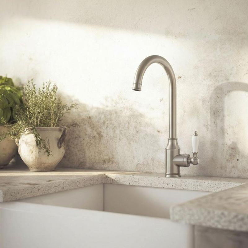 Aquanello Heritage Manor Klasyczna bateria kuchenna w stylu retro ze stali nierdzewnej NB-9001-HM