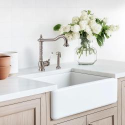 PB Nostalgiczna, wysuwana ręczna słuchawka kuchenna w klasycznym stylu, ze stali nierdzewnej