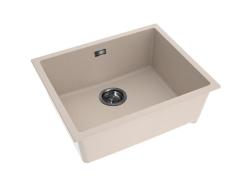 Pure.Sink Eternal Umywalka Quartz Beige 50 x 40 cm, do montażu podblatowego i natynkowego, z zatyczką w kolorze brązu