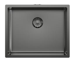 Pure.Sink Comfort Zlewozmywak z powłoką PVD w kolorze brązu metalicznego, 50 x 40 cm, promień 10 mm, do montażu podblatowego, wpuszczanego i natynkowego, PCM5040-61