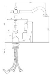 PB Vintage 3-Way Kitchen Faucet with Filtered Water and White Lever, Chrome 1208972847