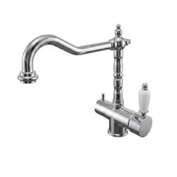 PB Vintage 3-Way Kitchen Faucet with Filtered Water and White Lever, Chrome 1208972847