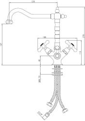 PB Retro 3-Way Kitchen Faucet with Filtered Water and Star-Shaped Knobs, Chrome 1208972848