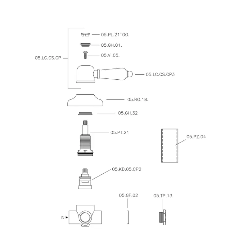 Huber Croisette Przełącznik Chrom 1/2 653.CS01H.CR