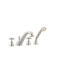 Cisal Arcana Ceramic 4-otworowa bateria wannowa montowana na krawędzi wanny 3/4" Chrom AC00026421