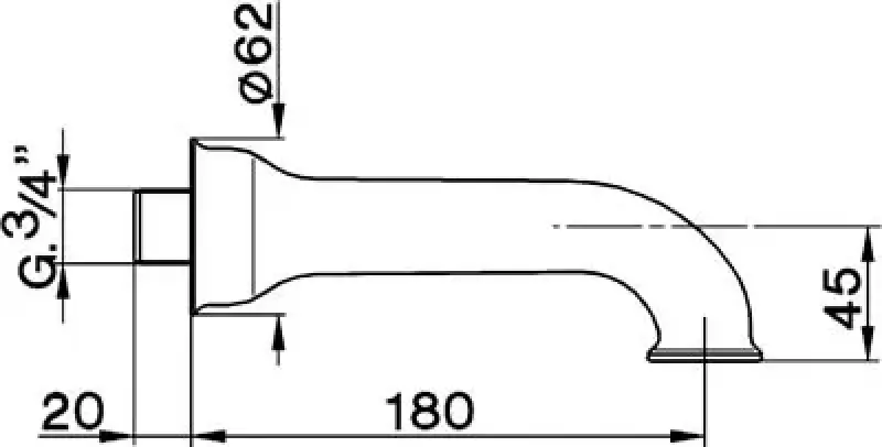 Cisal Arcana Ceramic Wylewka Chrom 180mm R00024121