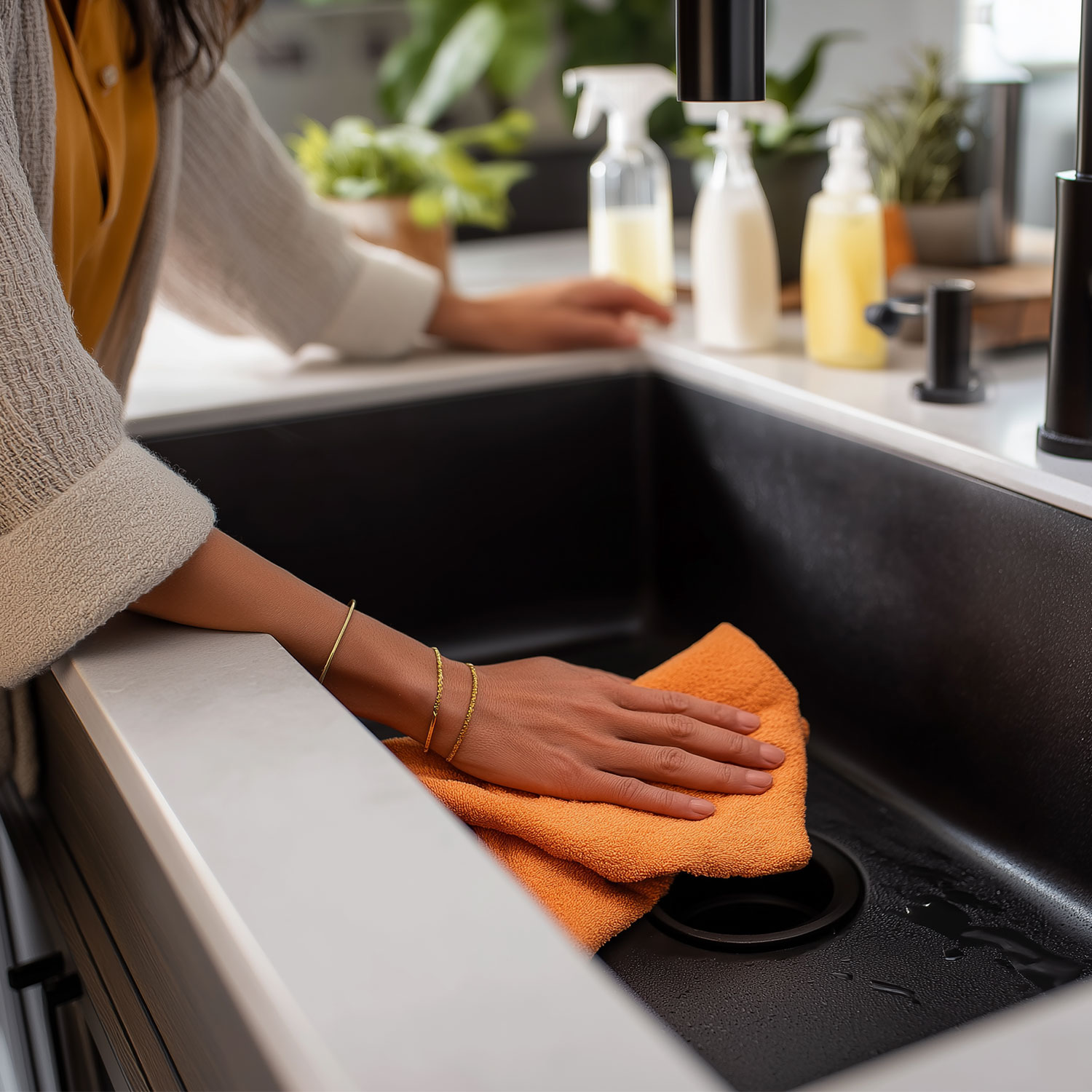 Jak czyścić czarny zlew?